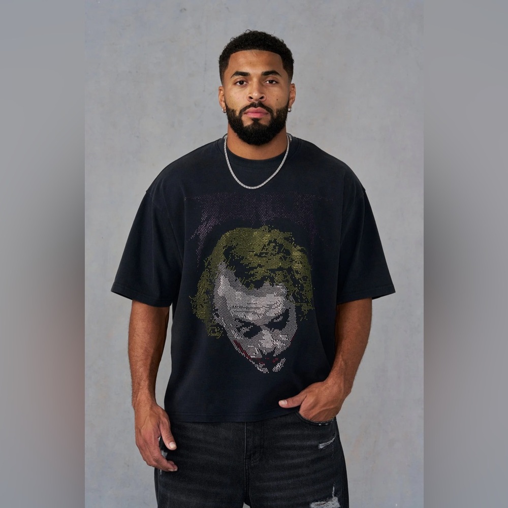 YOUNGLA BATMAN RHINESTONE TEES